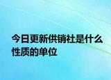 今日更新供销社是什么性质的单位