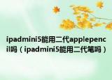ipadmini5能用二代applepencil吗（ipadmini5能用二代笔吗）