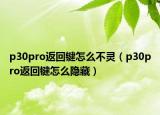 p30pro返回键怎么不灵（p30pro返回键怎么隐藏）