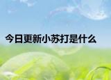 今日更新小苏打是什么