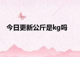今日更新公斤是kg吗