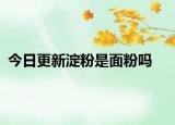 今日更新淀粉是面粉吗