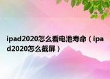 ipad2020怎么看电池寿命（ipad2020怎么截屏）