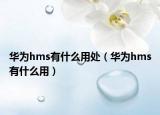 华为hms有什么用处（华为hms有什么用）
