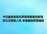 今日最新更新北京新增聚集性疫情涉公交乘务人员 来看最新疫情通报