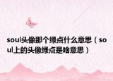 soul头像那个绿点什么意思（soul上的头像绿点是啥意思）