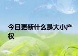今日更新什么是大小产权