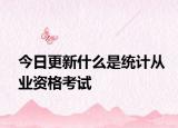 今日更新什么是统计从业资格考试
