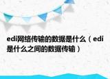 edi网络传输的数据是什么（edi是什么之间的数据传输）