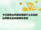 今日更新台风都是根据什么命名的 台风取名是依据哪些来的