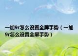 一加9r怎么设置全屏手势（一加9r怎么设置全屏手势）