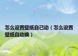 怎么设置壁纸自己动（怎么设置壁纸自动换）