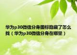 华为p30微信分身图标隐藏了怎么找（华为p30微信分身在哪里）
