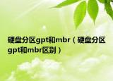 硬盘分区gpt和mbr（硬盘分区gpt和mbr区别）