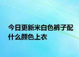 今日更新米白色裤子配什么颜色上衣