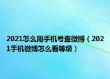 2021怎么用手机号查微博（2021手机微博怎么看等级）