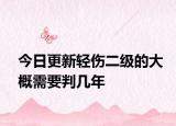 今日更新轻伤二级的大概需要判几年