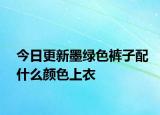 今日更新墨绿色裤子配什么颜色上衣
