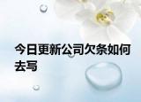 今日更新公司欠条如何去写