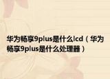 华为畅享9plus是什么lcd（华为畅享9plus是什么处理器）