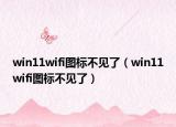 win11wifi图标不见了（win11wifi图标不见了）