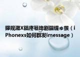鑻规灉X鎬庝箞璁剧疆缇ゅ彂（iPhonexs如何群发imessage）