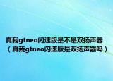 真我gtneo闪速版是不是双扬声器（真我gtneo闪速版是双扬声器吗）