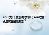 soul为什么没有群聊（soul为什么没有群聊派对）