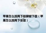 苹果怎么按两下锁屏键下载（苹果怎么按两下安装）