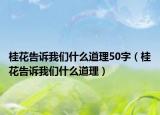桂花告诉我们什么道理50字（桂花告诉我们什么道理）