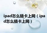 ipad怎么插卡上网（ipad怎么插卡上网）