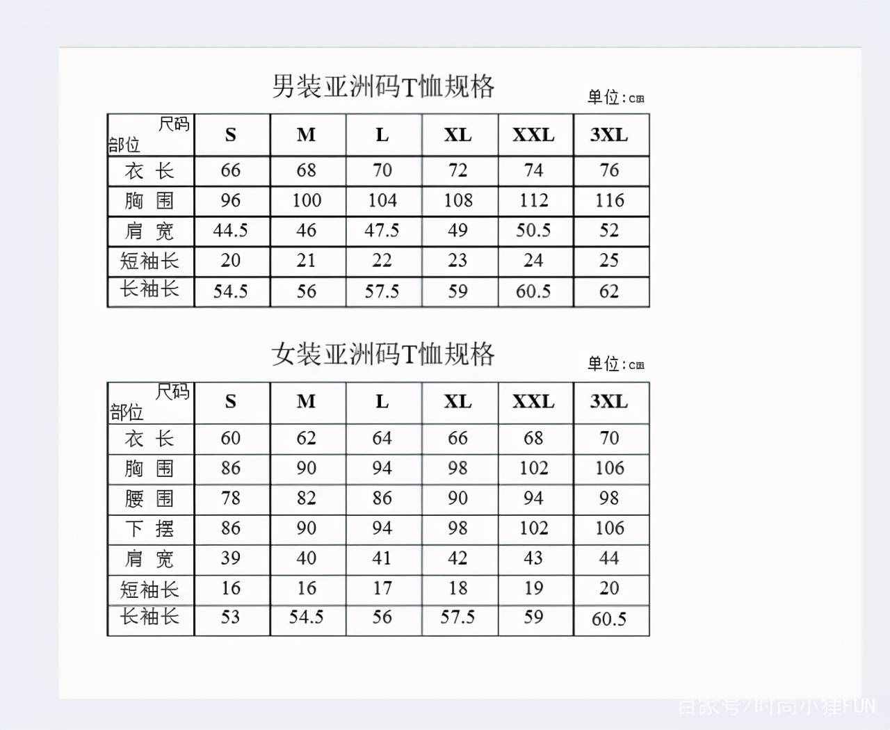 还不知道怎么买到合适的T恤衫？照着这份尺码对照表，不会错