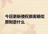 今日更新侵权损害赔偿原则是什么