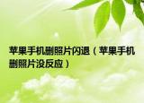 苹果手机删照片闪退（苹果手机删照片没反应）