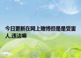 今日更新在网上赌博但是是受害人,违法嘛