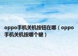 oppo手机关机按钮在哪（oppo手机关机按哪个键）