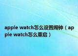 apple watch怎么设置闹钟（apple watch怎么重启）