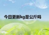 今日更新kg是公斤吗