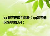 qq聊天标识在哪看（qq聊天标识在哪里打开）