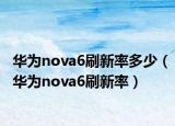 华为nova6刷新率多少（华为nova6刷新率）