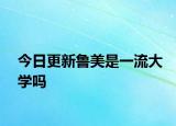 今日更新鲁美是一流大学吗