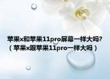 苹果x和苹果11pro屏幕一样大吗?（苹果x跟苹果11pro一样大吗）