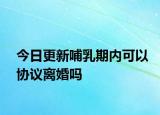 今日更新哺乳期内可以协议离婚吗