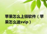 苹果怎么上锁软件（苹果怎么送svip）