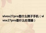 vivox27pro是什么牌子手机（vivox27pro是什么处理器）