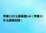 苹果11什么屏幕是lcd（苹果11什么屏幕材质）