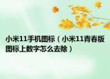小米11手机图标（小米11青春版图标上数字怎么去除）