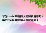 华为mate30支持人脸解锁屏幕吗（华为mate30支持人脸识别吗）