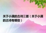 关于小满的古诗三首（关于小满的古诗有哪些）
