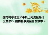 国内畅享流量和手机上网流量是什么意思?（国内畅享流量什么意思）